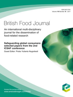 cover image of British Food Journal, Volume 119, Number 10